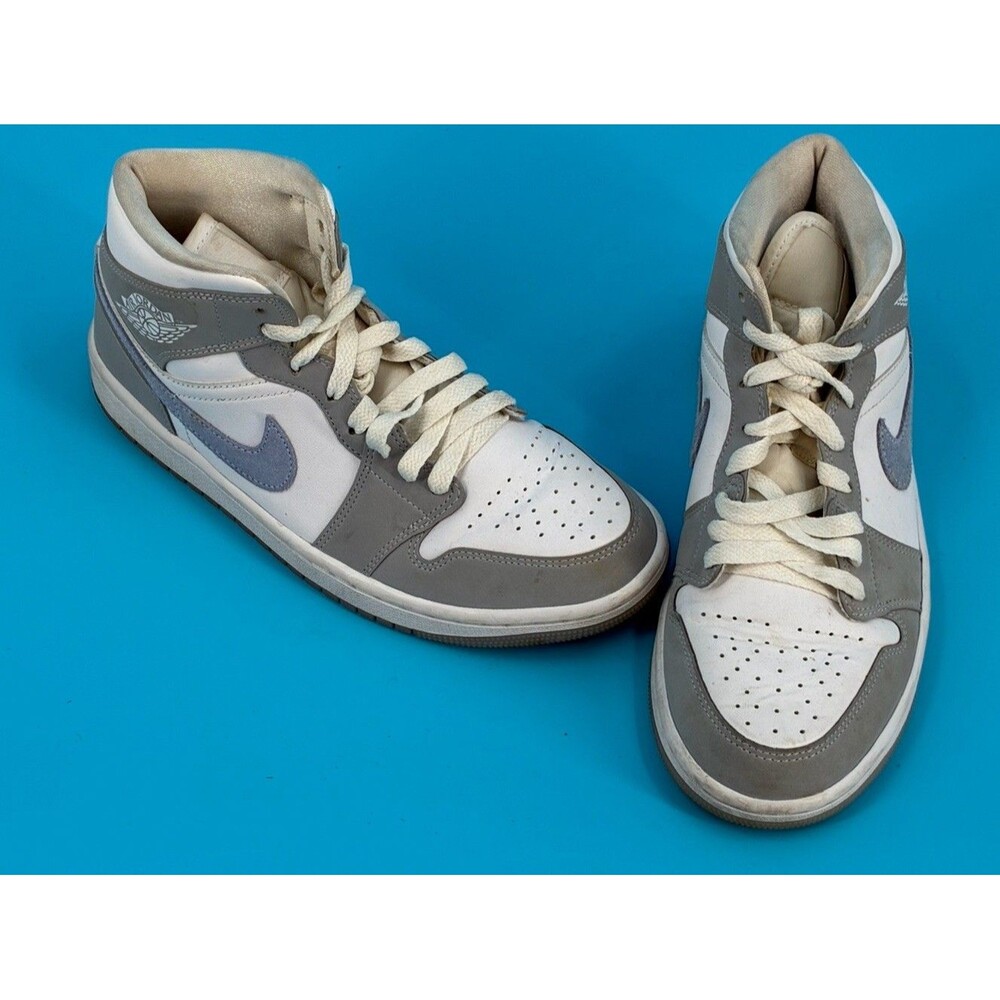 Nike Air Jordan 1 Mid Wolf Grey Aluminum W 7.5 M 6 BQ6472-105